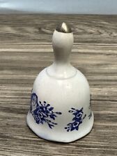 Vintage Blue & White Praying Hands 1979 Spencer Gifts Collectors Bell 3” picture