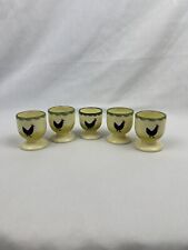 Zeller Keramik Chicken Rooster Hen Farm Decor 5 Footed Egg Cups Lot Read picture