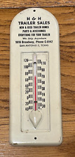 Vintage Metal Advertising Thermometer San Antonio Texas H&H Trailer Sales picture