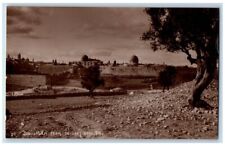 c1930's Jerusalem From Bethany Road Desert View Israel RPPC Photo Postcard picture