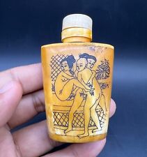Rare Antiquity Burmese Old Sex Naked Kamasutra Photos Painted  B0ne Snap Bottled picture