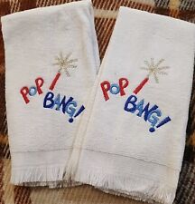 Lot Of 2 Summer Hand Towel Embroidery 