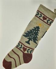 VTG Russ Berrie Knit Stocking with Christmas Tree picture
