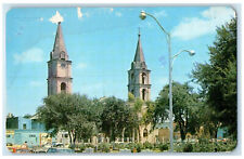 1978 Park and Temple Matamoros Tamaulipas Mexico Vintage Posted Postcard picture