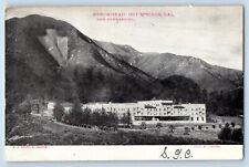 San Bernardino California Postcard Arrowhead Hot Springs Building Mountains 1906 picture