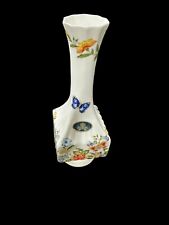 Aynsley Made In England Bud Vase Cottage Garden Fine Bone _ Floral Vintage picture
