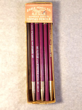 5 NEW Vintage Eagle Copying Pencils Purple Manifold 853 Medium USA w/Covers picture