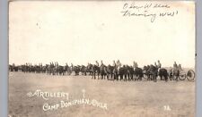 CAMP DONIPHAN OKLAHOMA CAVALRY TRAINING HORSES c1910 real photo postcard rppc ok picture