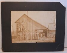 Antique Photograph Farm Workers Old Barn Occupational Picture picture