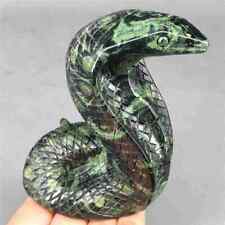 360g Natural Kambaba jasper snake carved Quartz Crystal skull Healing picture
