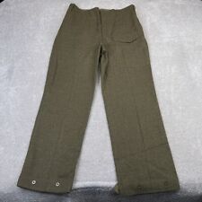 VINTAGE Canadian Army Pants Mens 40x34 Green Battledress Trousers Serge 1955 picture