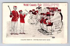 Greeley CO-Colorado, Weld County Fair, Post Boys Band, Vintage Postcard picture