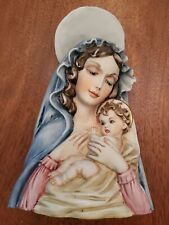 Vintage Virgin Mary and Child Madonna Jesus Porcelain Figurine Signed picture