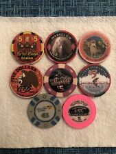Lot Of (8) Various $5 Casino Chips picture