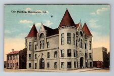 Huntington IN-Indiana, City Building, Antique, Vintage c1916 Souvenir Postcard picture