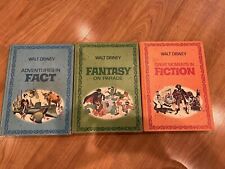 Vintage The Walt Disney Parade Fun Fact Fantasy Fiction Book Set of 3 1970 picture