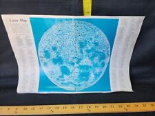 Vintage Lunar Map Poster Sky And Telescope Teaching Aid picture