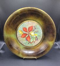 Royal Danish Bronze Console Bowl Plate Handpainted Autumn Fall Leaves N Otting picture