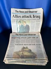 Iraq War 1991 Newspaper Bundle - Raleigh News and Observer - See description picture