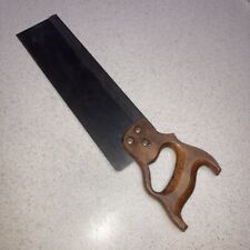 Vintage 12” steel backed tenon saw old tool picture