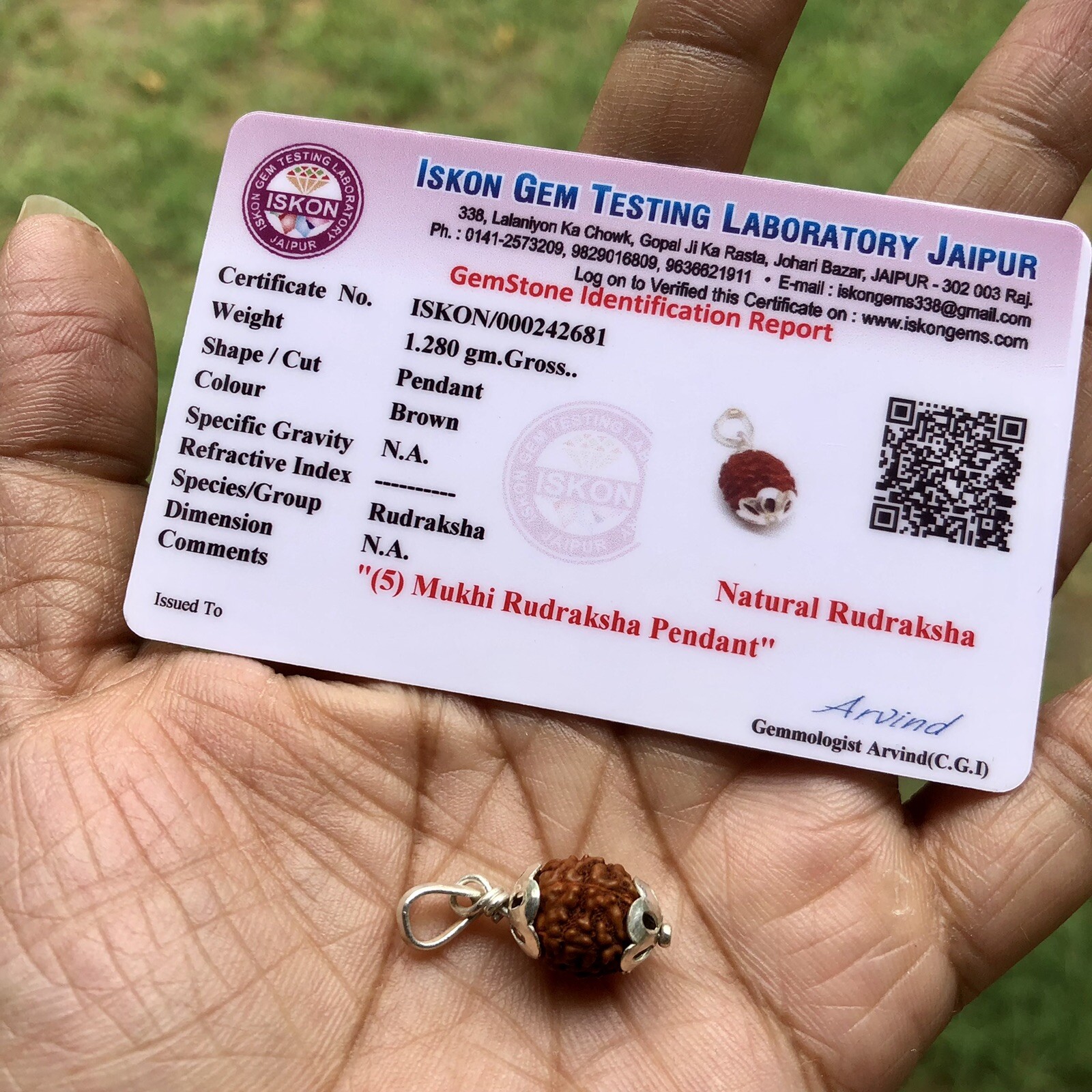 Lab Certified 925 Silver + 5 Mukhi RUDRAKSHA Panchmukhi Rudraksh 5 Face Pendant Lab Certified 925 Silver + 5 Mukhi RUDRAKSHA Panchmukhi Rudraksh 5 Face Pendant