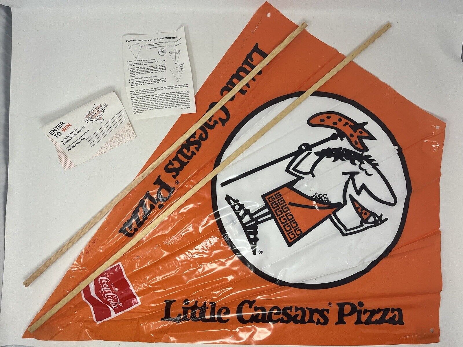 Vintage Little Caesar’s Pizza Kite, Plastic Kite, NOS