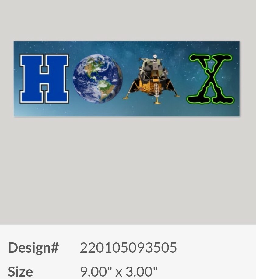 APOLLO MOON HOAX STICKERS ***FREE SHIPPING*** FLAT EARTH 🌎 NASA SCAM HUBBLE 🤣