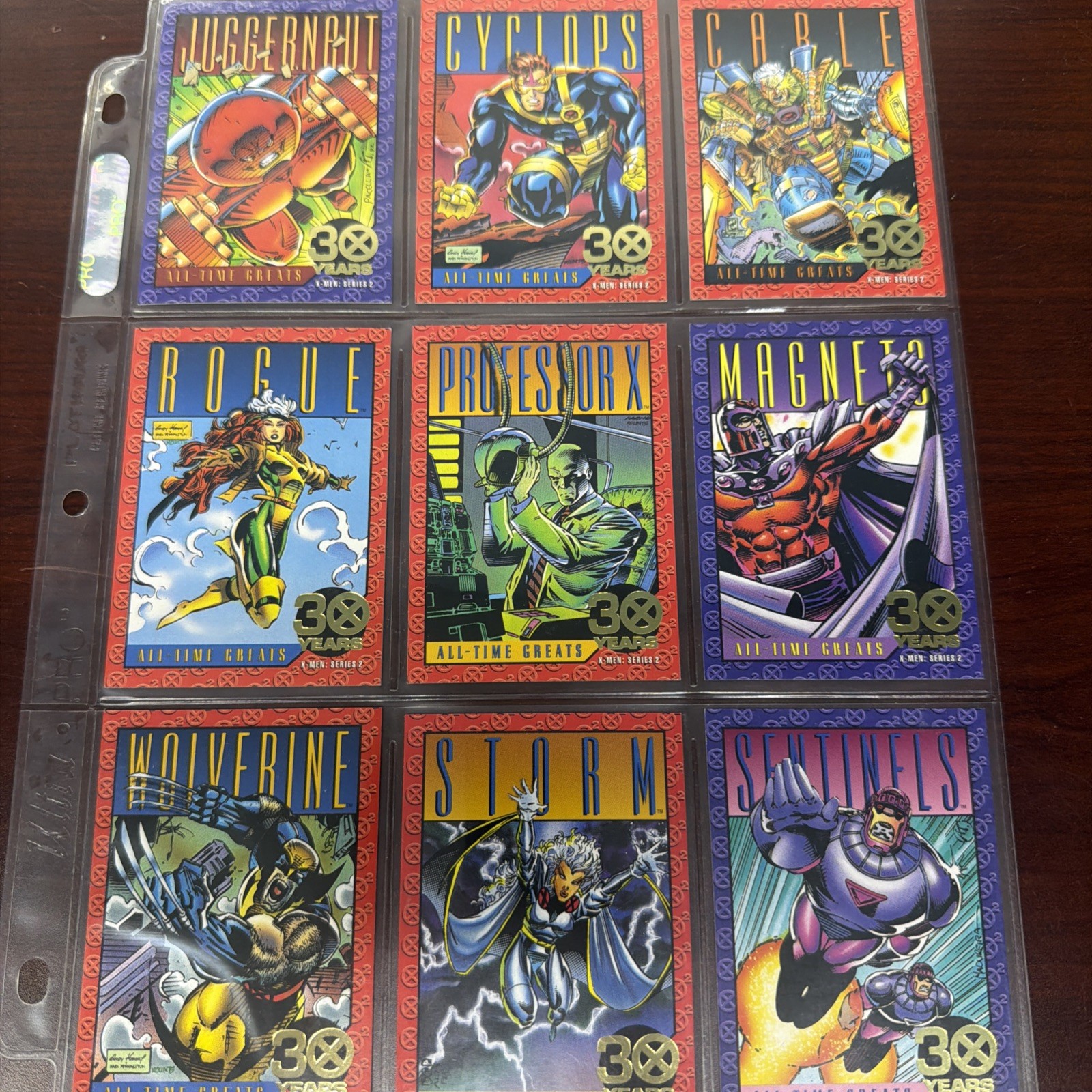 1993 X-Men Series 2 - 30 years GOLD FOIL Stamped Complete Set (G1-G9) Mint 1993 X-Men Series 2 - 30 years GOLD FOIL Stamped Complete Set (G1-G9) Mint