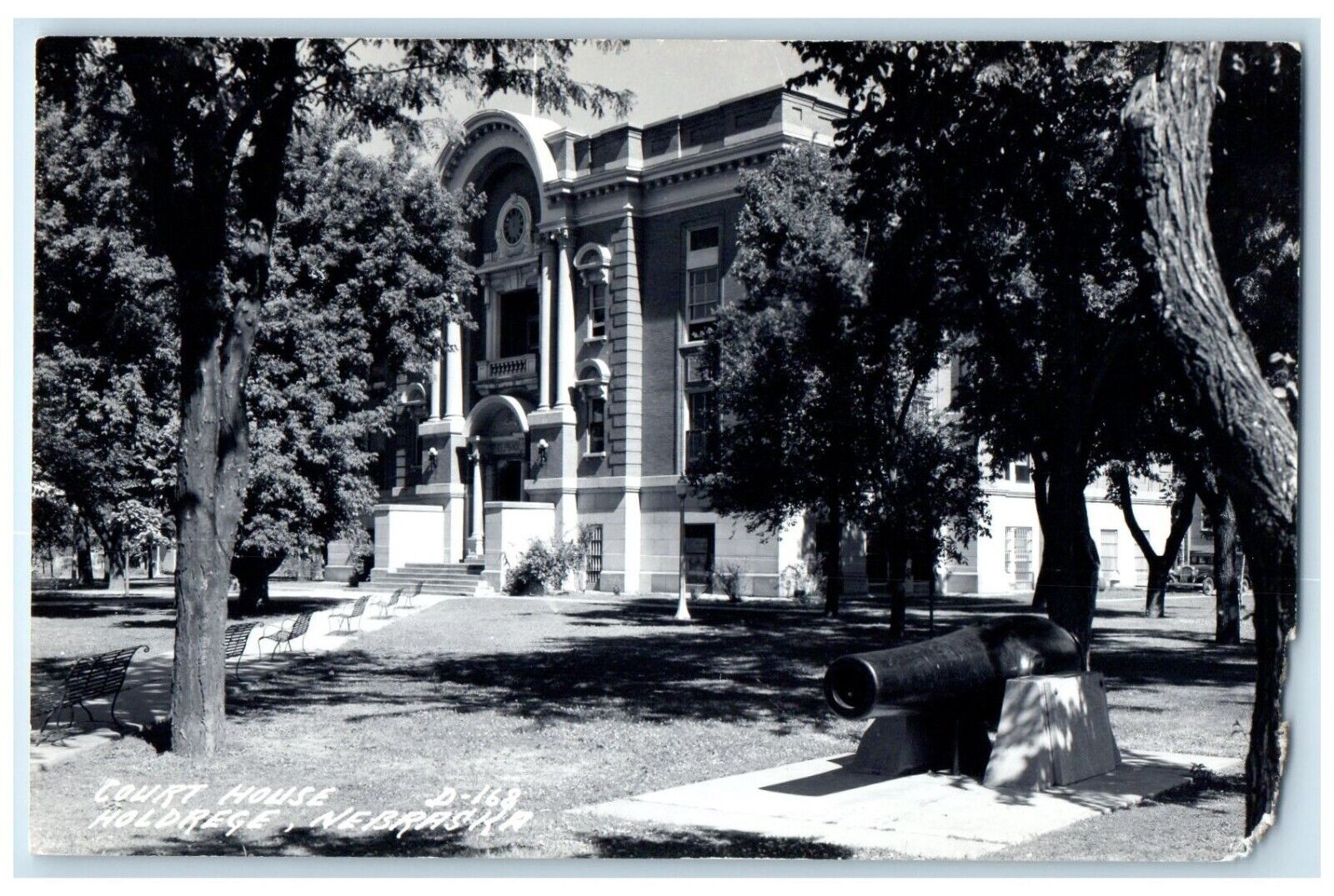c1940's Court House Building Cannon Holdrege Nebraska NE RPPC Photo Postcard