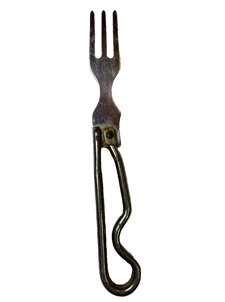 Vintage Geo Schrade Knife Co. Folding Wire Fork Bridgeport Conn Pat 1-27-42 Rare Vintage Geo Schrade Knife Co. Folding Wire Fork Bridgeport Conn Pat 1-27-42 Rare