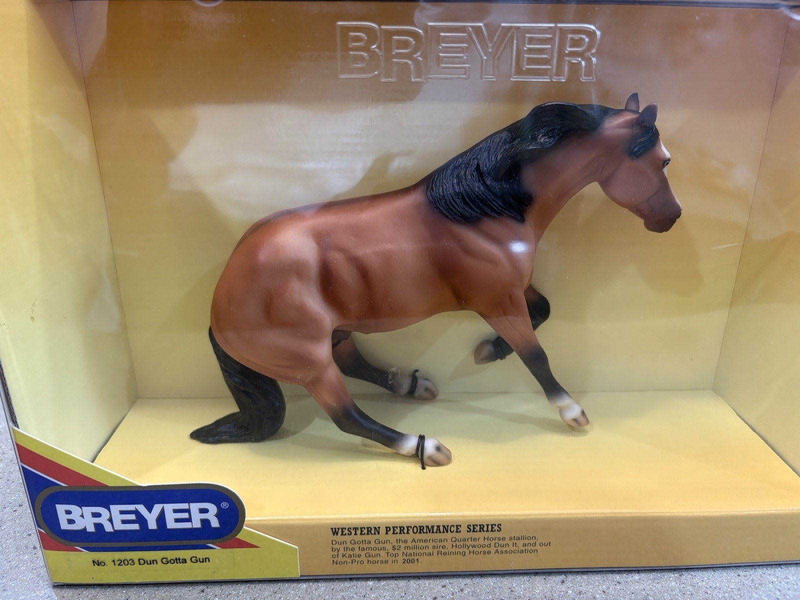 Classic Breyer American Quarter Horse #1203 Dun Gotta Gun Reining Stallion Classic Breyer American Quarter Horse #1203 Dun Gotta Gun Reining Stallion