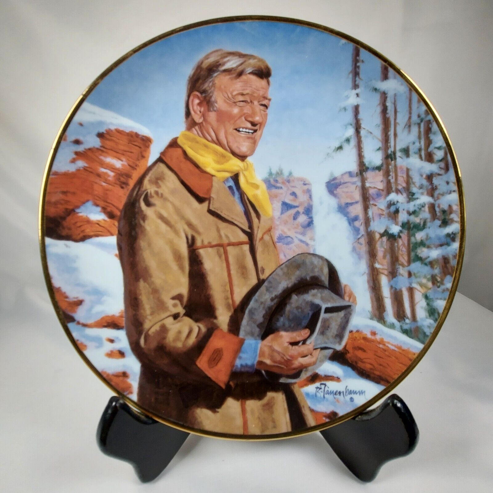 The Franklin Mint Collectors Plates John Wayne Series 8” Pine Ridge