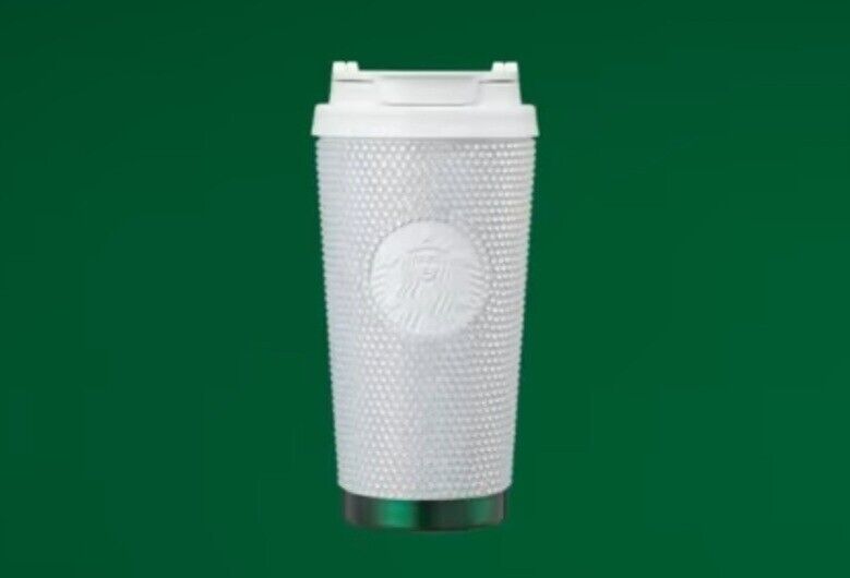 Starbucks Korea 2024 SS 25th anniversary CLASSIC line stone White tumbler 473ml