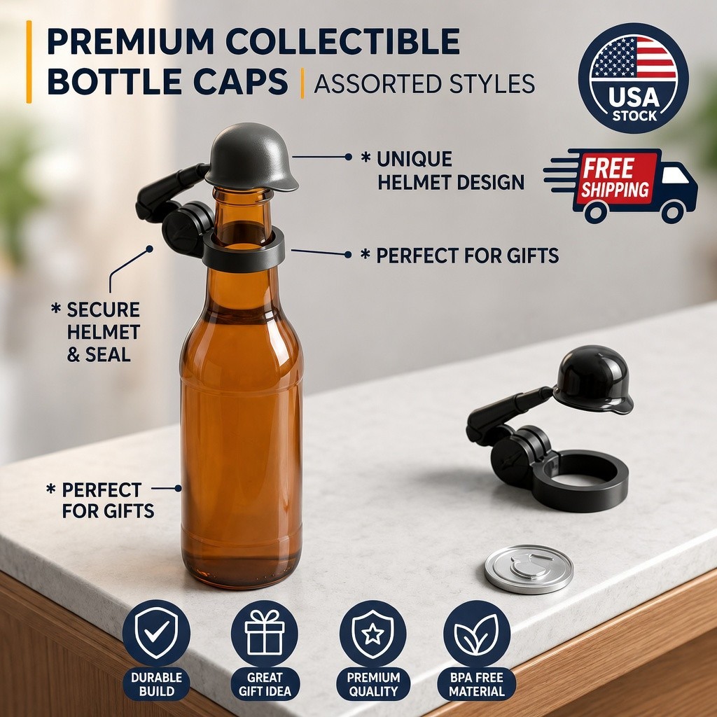 Novelty Beer Bottle Stopper Reusable Helmet Shaped Cap Cover Bar Gift