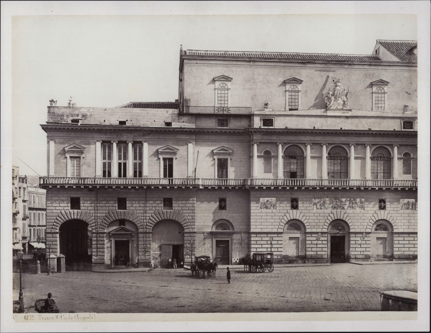 Italy, Naples, Teatro San Carlo, ca.1880, vintage print vintage print vintage print, legend
