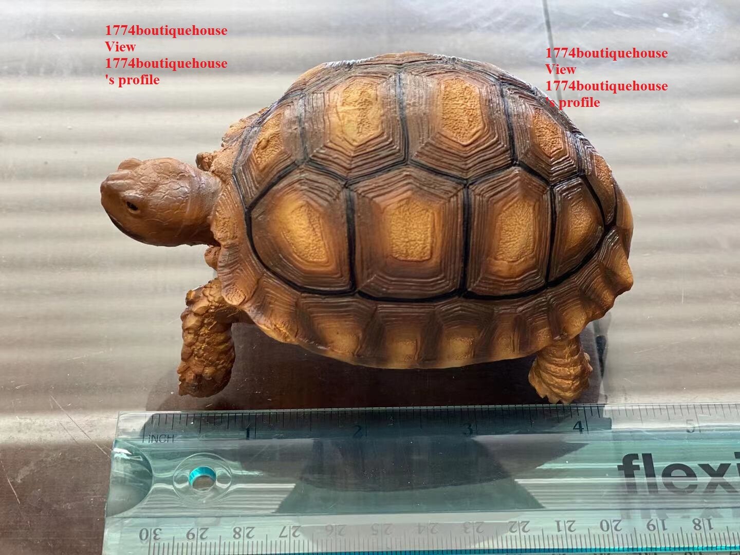 Lifelike Very Cute Sulcata Tortoise Statue Reptile resin Figure Decor 5.5 inch Lifelike Very Cute Sulcata Tortoise Statue Reptile resin Figure Decor 5.5 inch