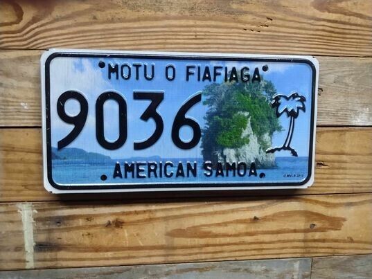 American Samoa 2010 License plate.