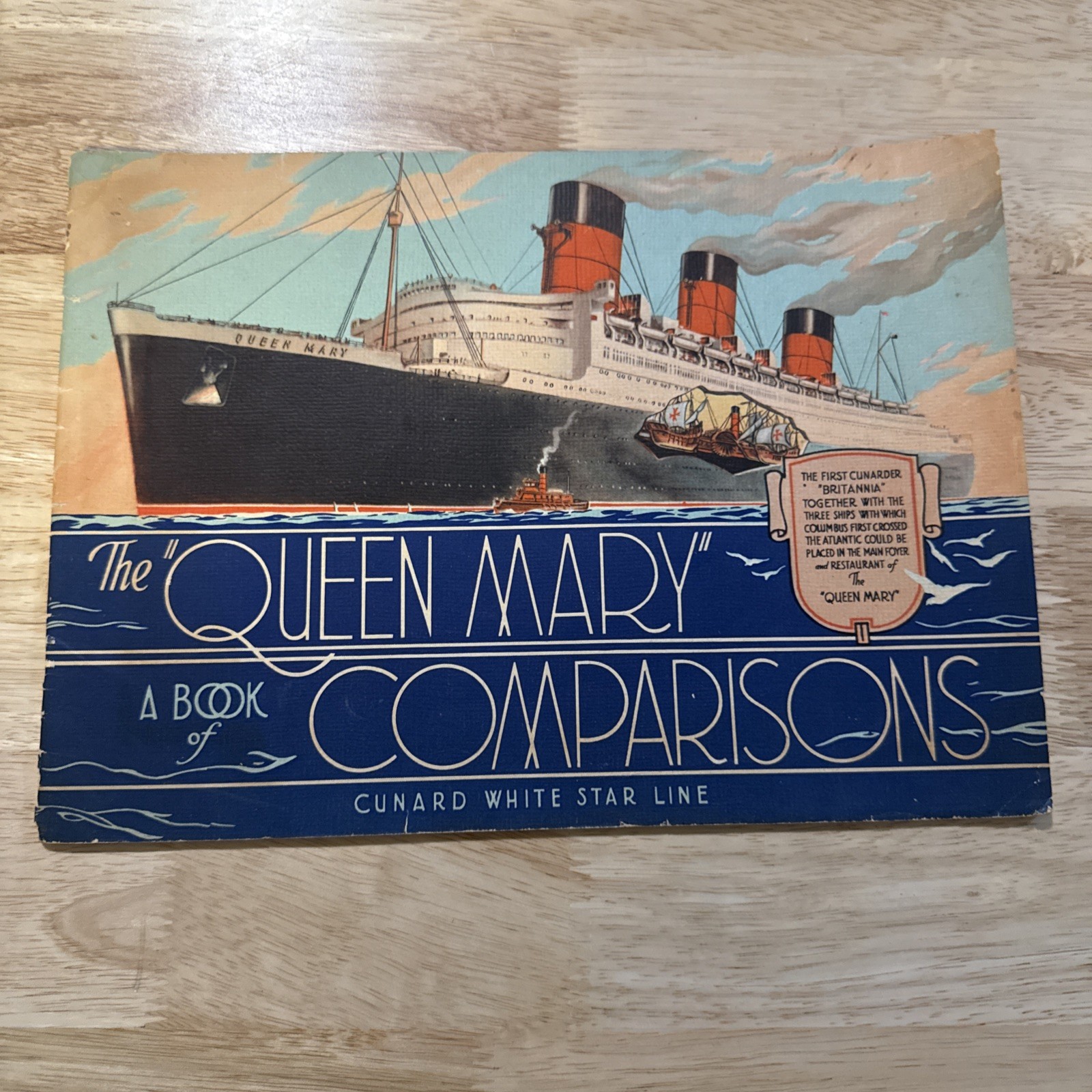 c1936 VG+ CUNARD WHITE STAR LINE QUEEN MARY c1936 VG+ CUNARD WHITE STAR LINE QUEEN MARY