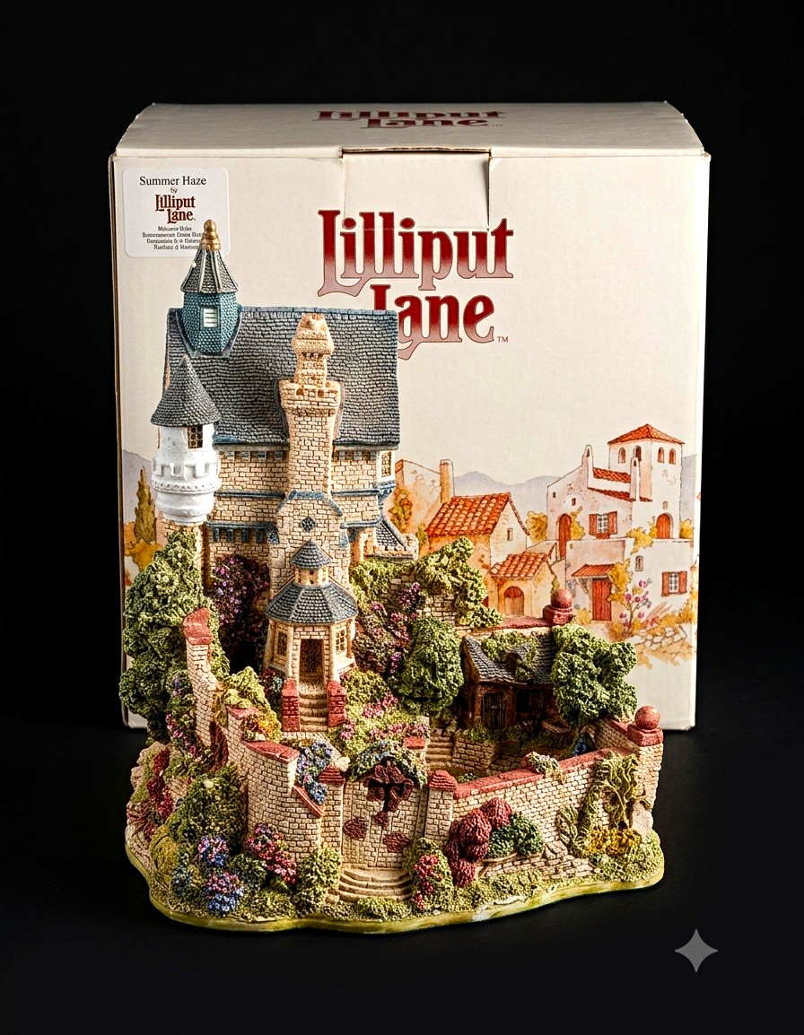 Lilliput Lane Summer Haze Cottage House Resin Figurine Boxed 1990s