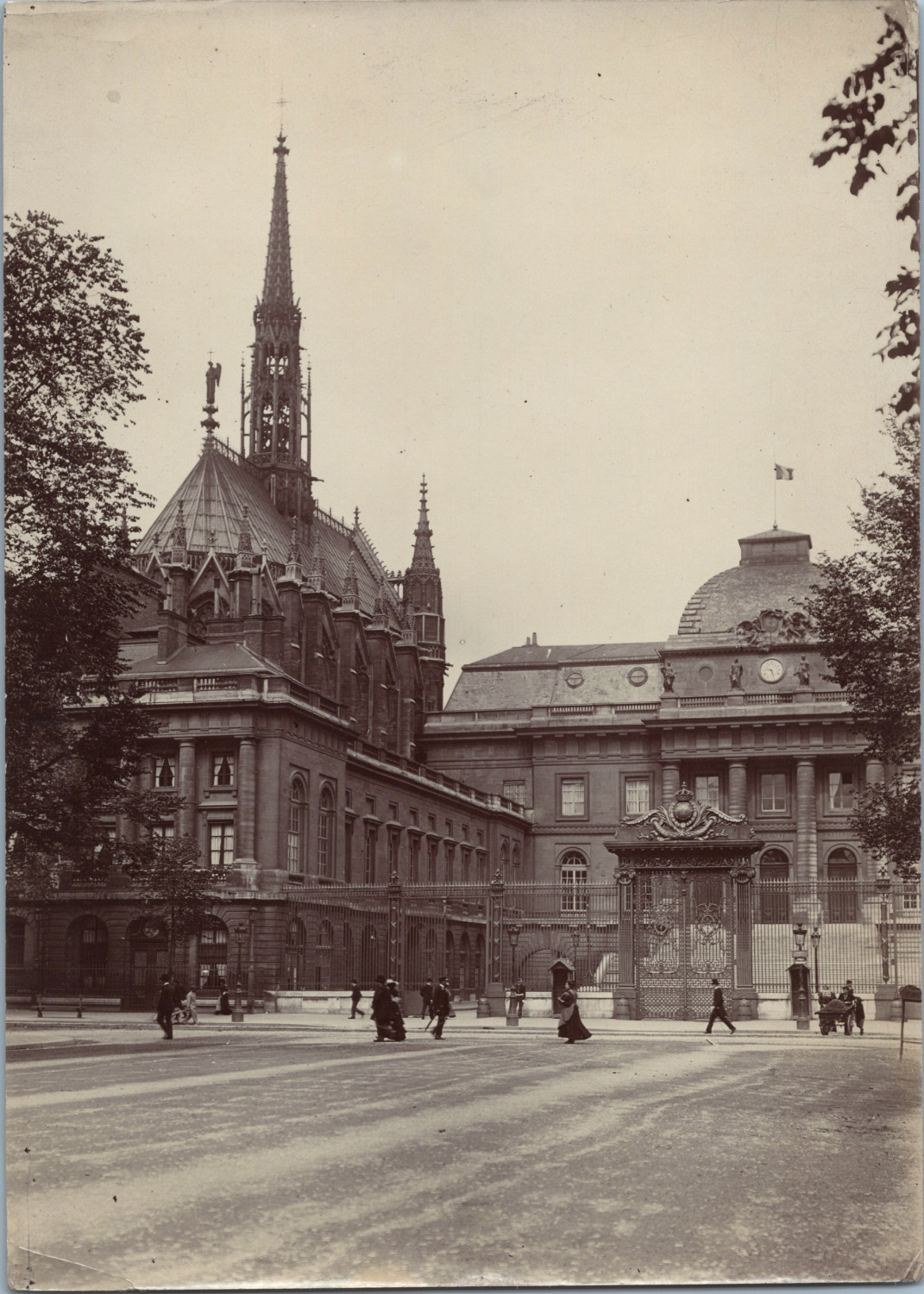 Paris, Palais de Justice and the Sainte Chapelle, vintage print, ca.1890 print vi