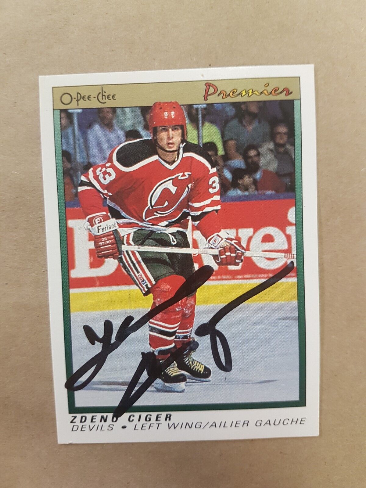 Zdeno Ciger OPC Premier Autograph Card Signed Hockey 15 1991