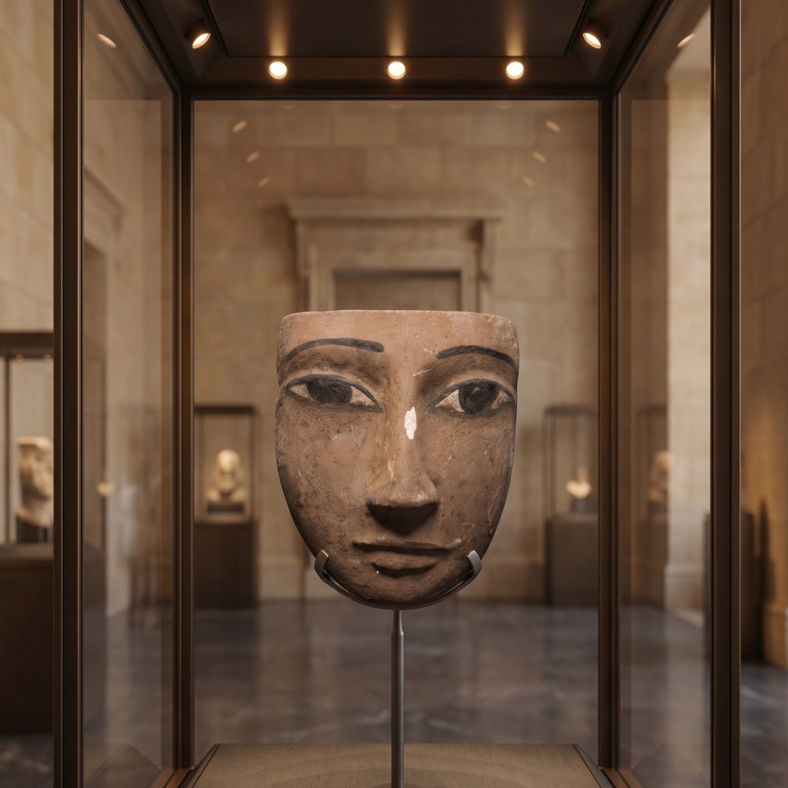 Ancient Egyptian Mask Fragment Burial Relic, Decor