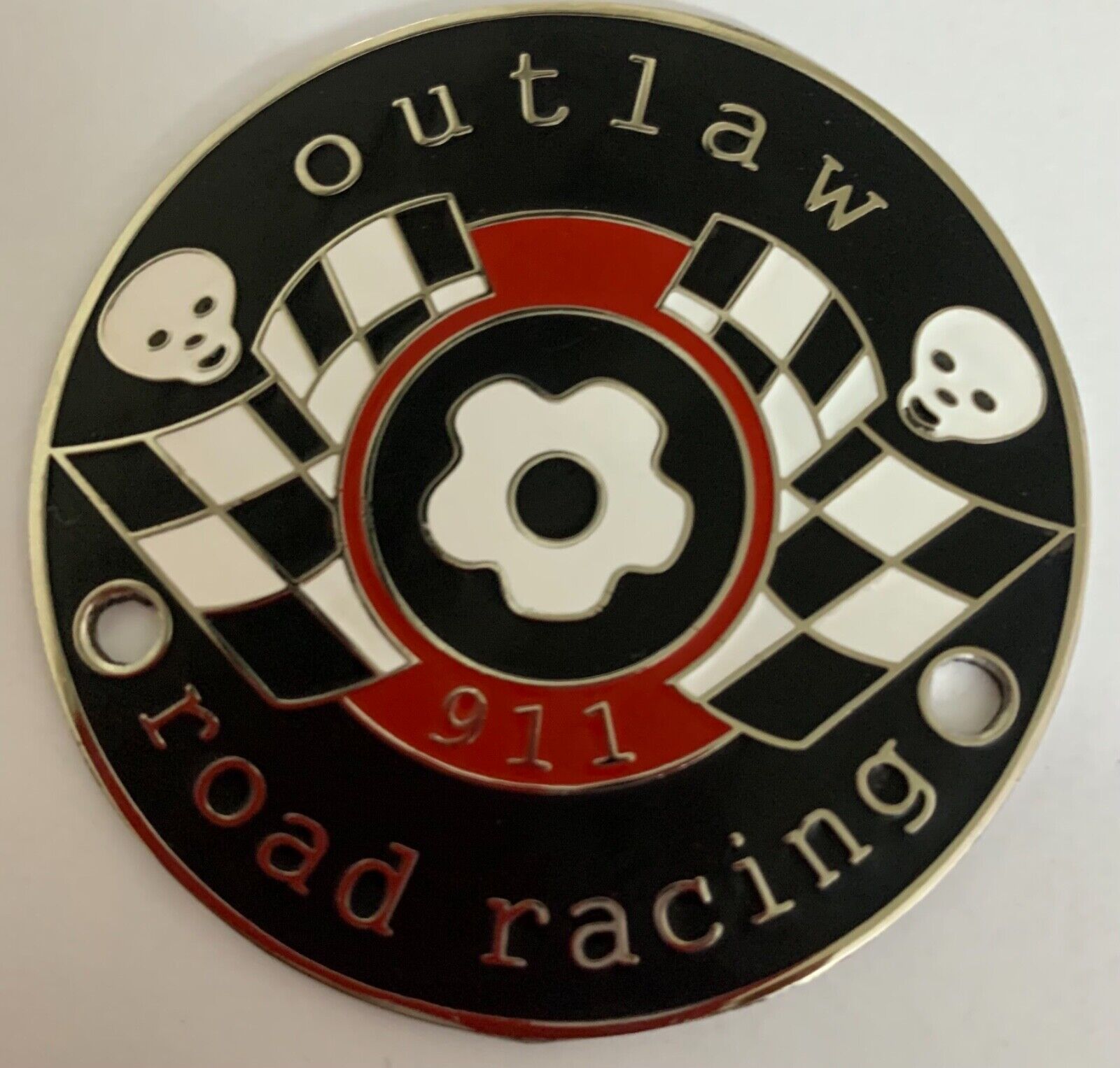 Car badge 911 road racing car grill badge emblem logos metal enamled 