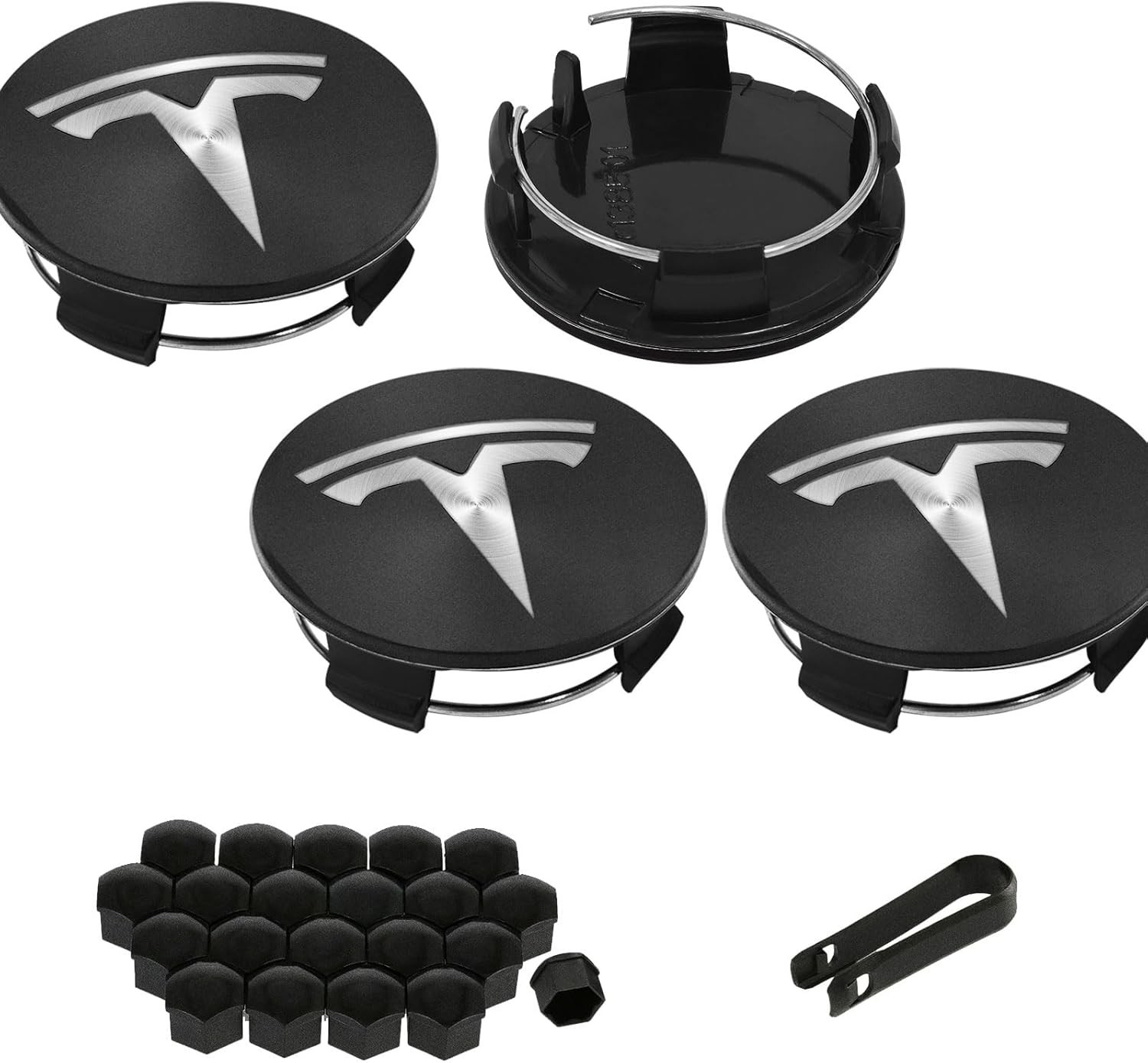 4 Pack Exterior Decoration Wheel Center Cover for Tesla Model 3 Model Y,56mm Hub