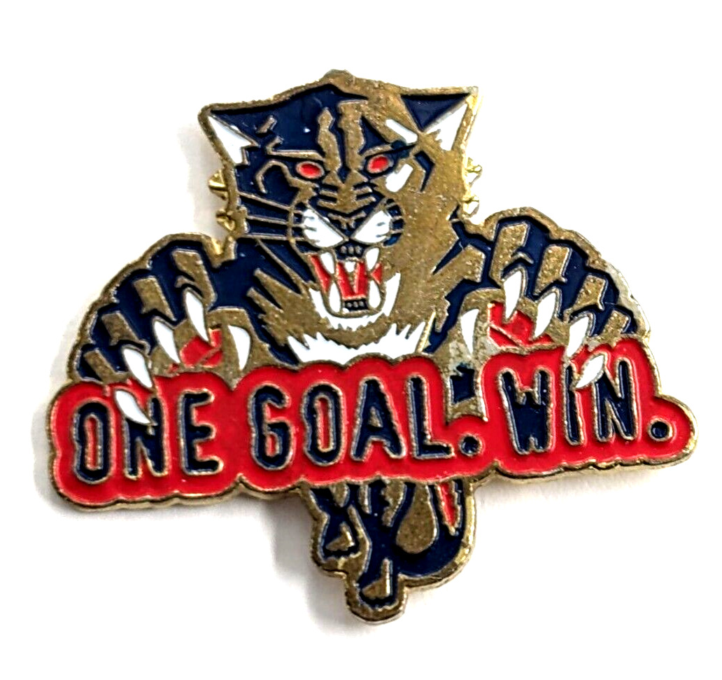 VTG NHL Florida Panthers Ice Hockey Team One Goal Win Enamel Pin Aminco