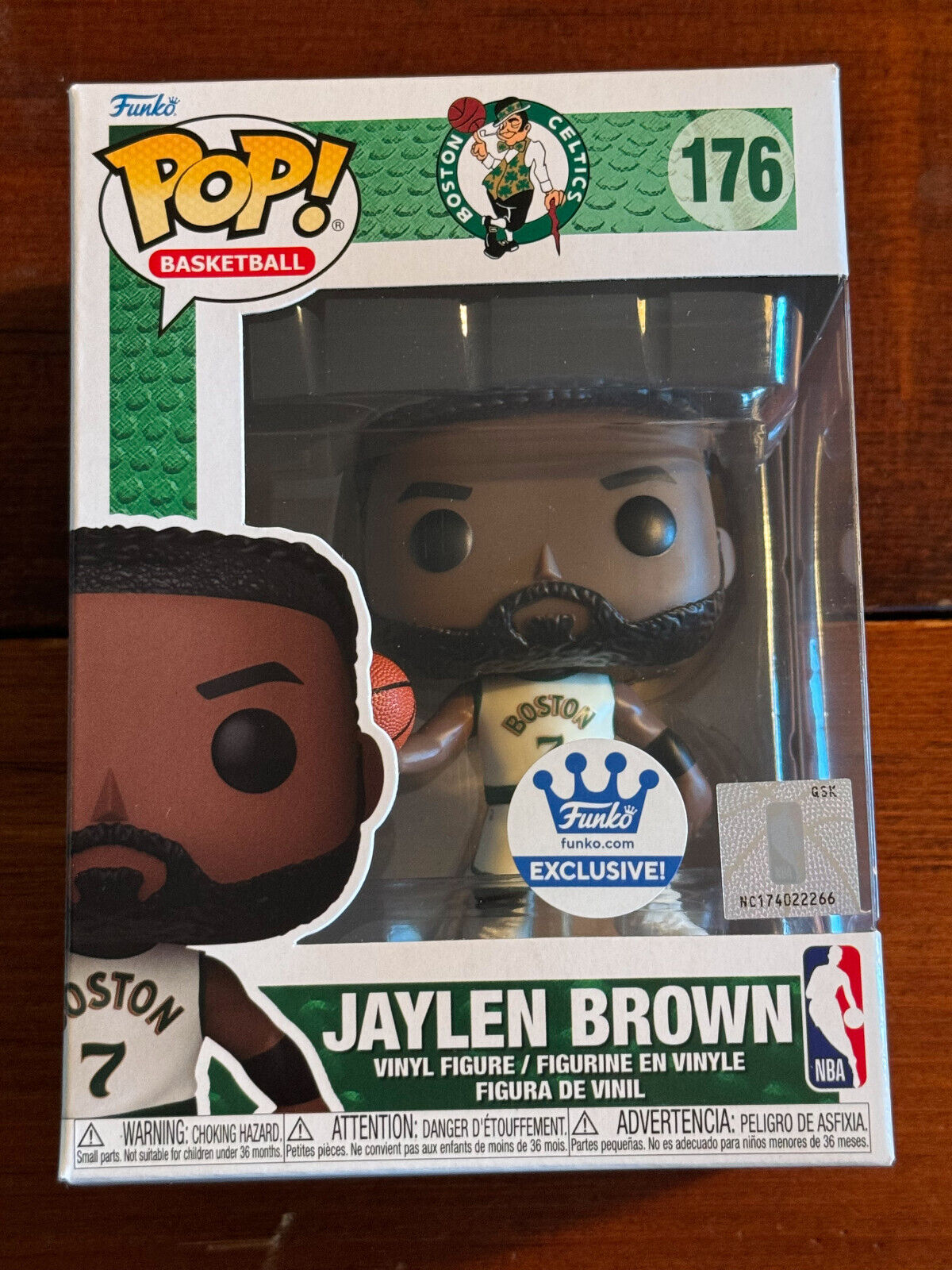 Jaylen Brown Exclusive White Jersey Figure #176 Funko Pop NBA Boston Celtics-NEW