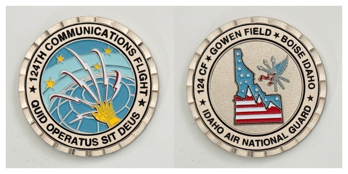 124th Communications Flight / Idaho ANG Gowen Field Challenge Coin 2#7 124th Communications Flight / Idaho ANG Gowen Field Challenge Coin 2#7