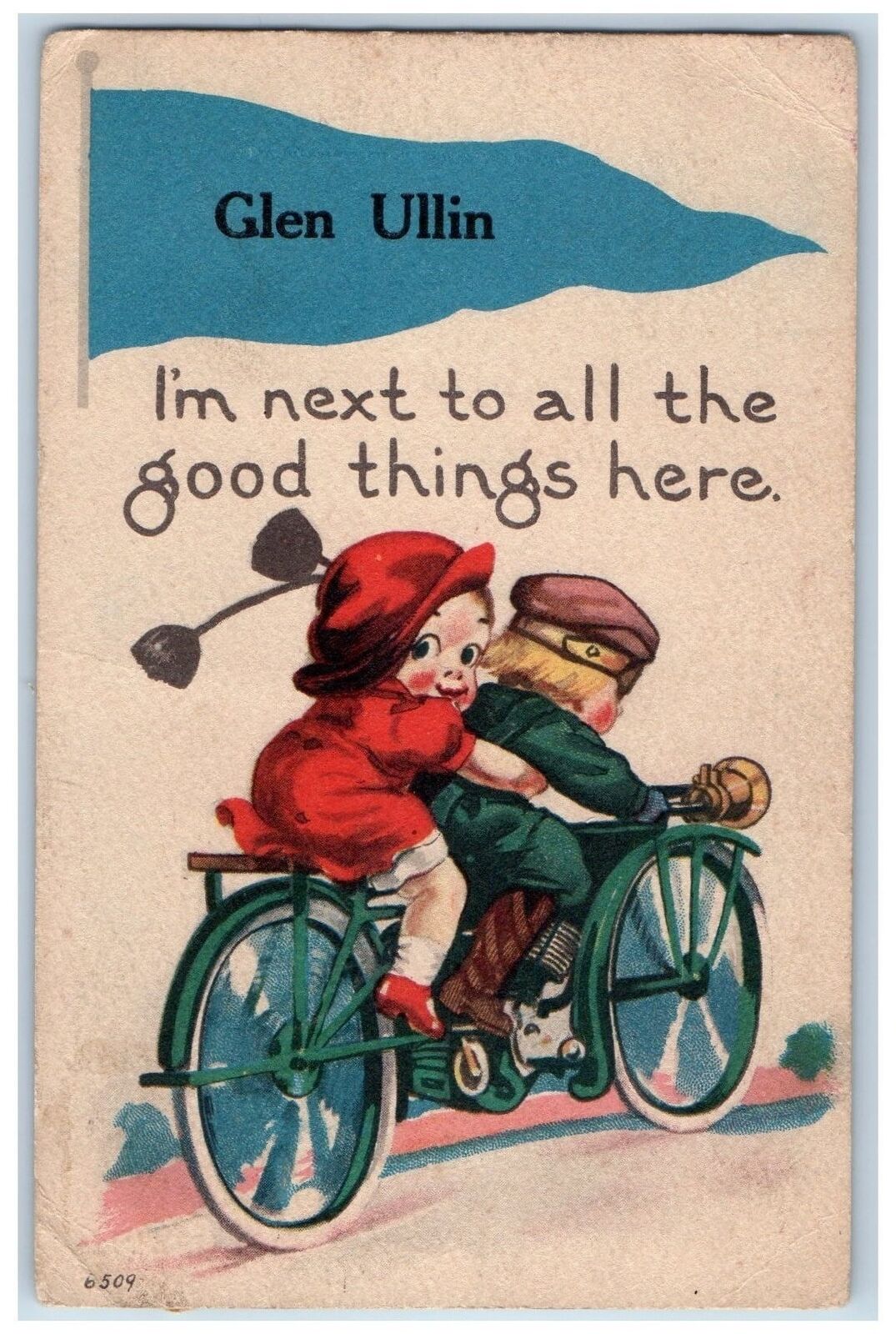 Glen Ulin North Dakota ND Postcard I\'m Next To All The Good Things Here 1916