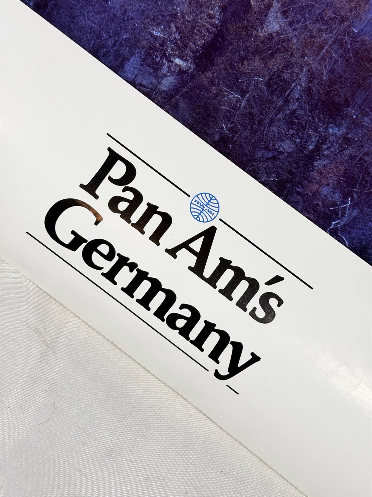 PAN AM AIRWAYS AIRLINES GERMANY 1970's Vintage TRAVEL poster 28x42