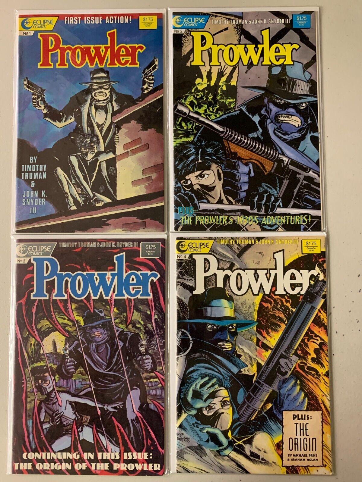 Prowler Eclipse Comics set #1-4 4 diff 6.0 (1987)